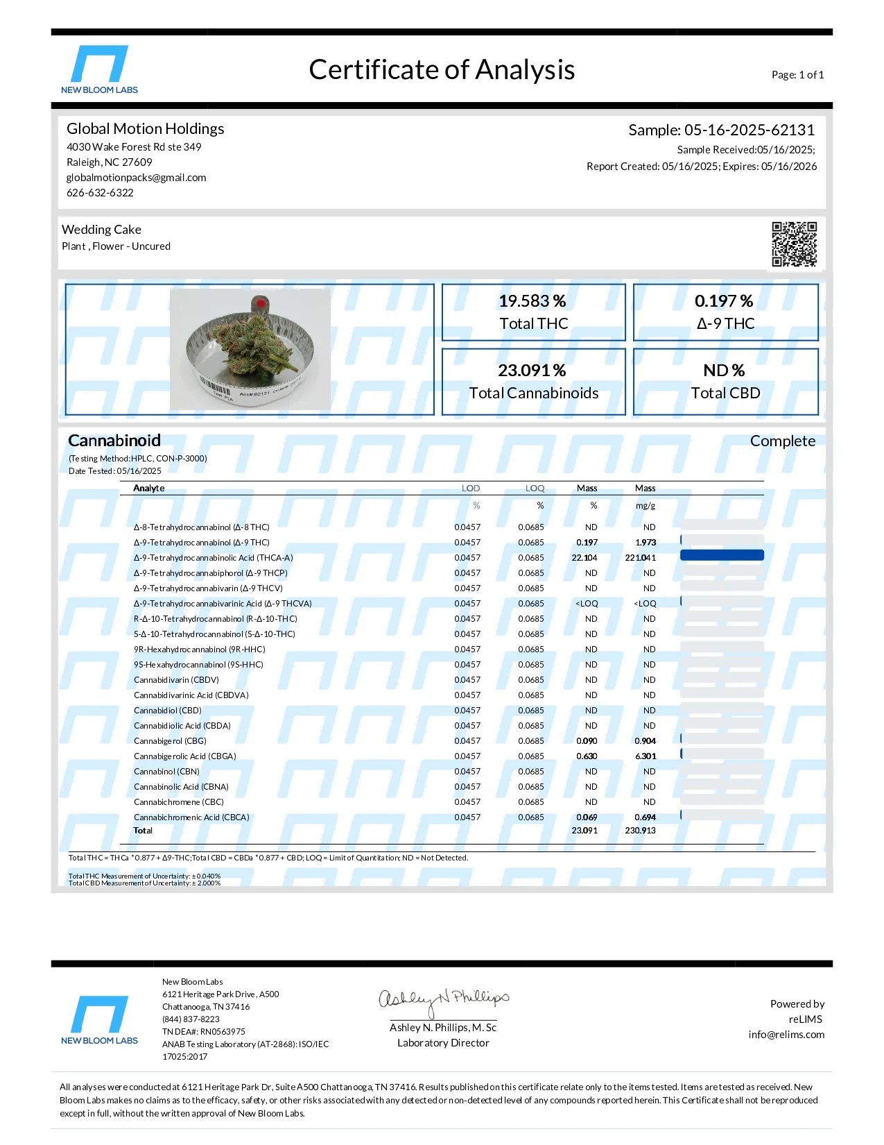 Wedding Cake Indica-Dominant Hybrid Flower